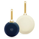 GreenPan Stegepandesæt Padova Reserve Oxford Blue 2-delt - Stegepande ø 20 & 26 cm - keramisk non-stick belægning