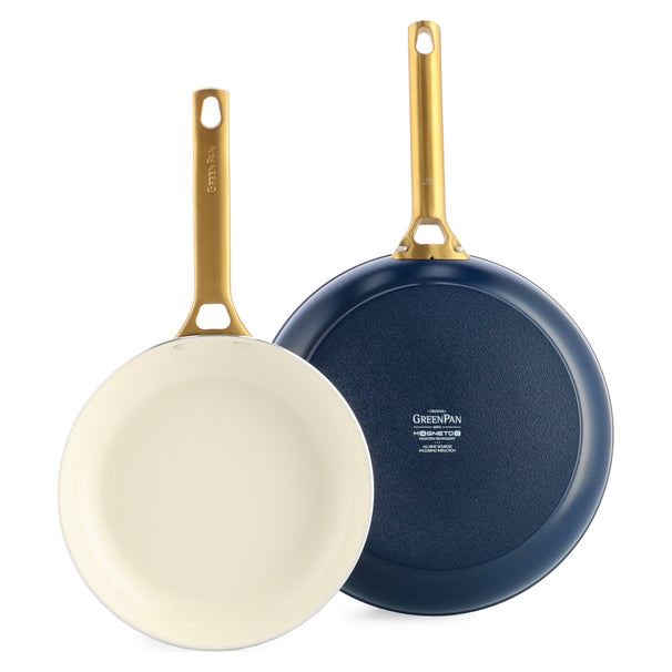 GreenPan Stegepandesæt Padova Reserve Oxford Blue 2-delt - Stegepande ø 20 & 26 cm - keramisk non-stick belægning