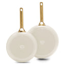 GreenPan Stegepandesæt Padova Reserve Pro 2.0 Cream 2-delt - Stegepande ø 24 & 28 cm - keramisk non-stick belægning