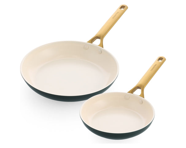 GreenPan Stegepandesæt Padova Reserve Pro 2.0 Pine Green 2-delt - Stegepande ø 20 & 26 cm - keramisk non-stick belægning