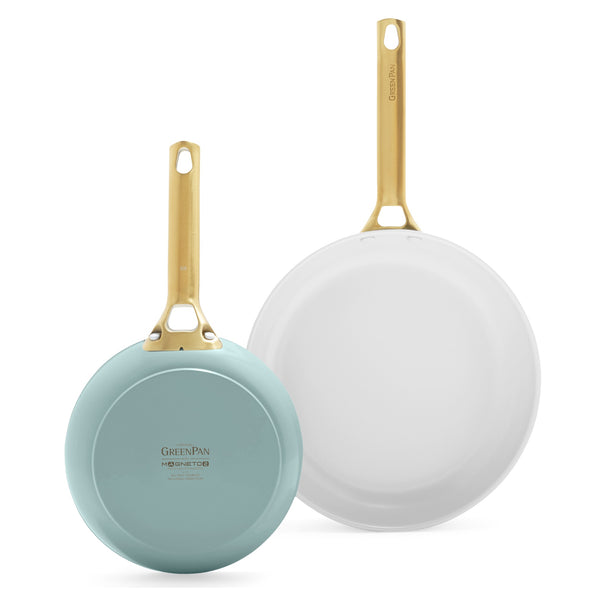 GreenPan Stegepandesæt Padova Reserve Smokey Blue 2-delt - Stegepande ø 20 & 26 cm - keramisk non-stick belægning