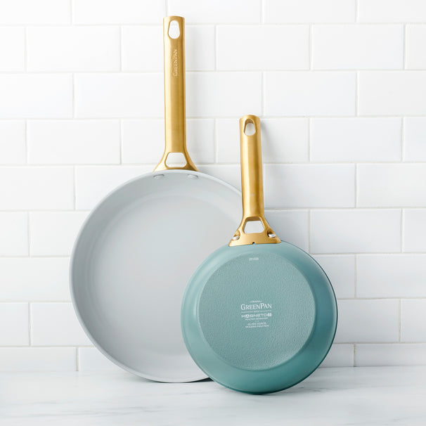 GreenPan Stegepandesæt Padova Reserve Smokey Blue 2-delt - Stegepande ø 20 & 28 cm - keramisk non-stick belægning