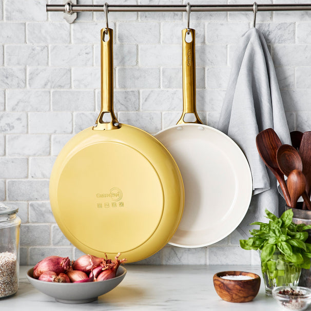 GreenPan Stegepandesæt Padova Reserve Sunshine Yellow 2-delt - Stegepande ø 20 & 26 cm - keramisk non-stick belægning
