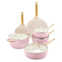 GreenPan Grydesæt Padova Reserve Blush Pink 6-delt - Gryde ø 24 cm, Kasserolle ø 18, 20 cm, Stegepande ø 20, 28 cm & Sauterpande ø 24 cm - keramisk non-stick belægning
