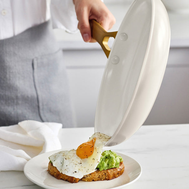 GreenPan Grydesæt Padova Reserve Pro 2.0 Cream 5-delt - Gryde ø 24 cm, Kasserolle ø 18 cm, Stegepande ø 20, 28 cm & Sauterpande ø 24 cm - keramisk non-stick belægning