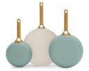 GreenPan Stegepandesæt Padova Reserve Pro 2.0 Green 3-delt - Stegepande ø 20, 24 & 28 cm - keramisk non-stick belægning