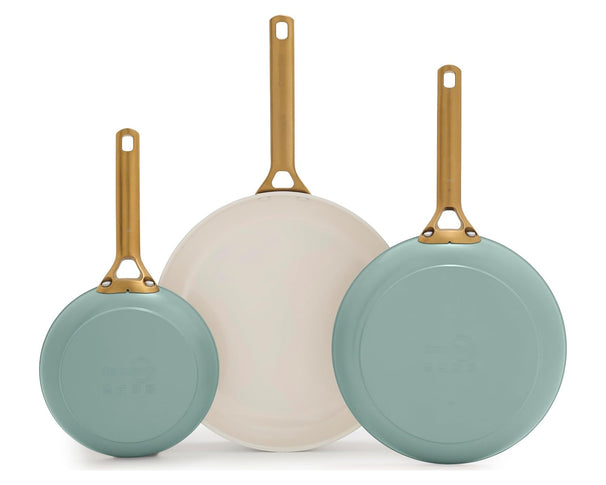 GreenPan Stegepandesæt Padova Reserve Pro 2.0 Green 3-delt - Stegepande ø 20, 24 & 28 cm - keramisk non-stick belægning