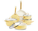 GreenPan Grydesæt Padova Reserve Sunshine Yellow 6-delt - Gryde ø 24 cm, Kasserolle ø 18, 20 cm, Stegepande ø 20, 28 cm & Sauterpande ø 24 cm - keramisk non-stick belægning