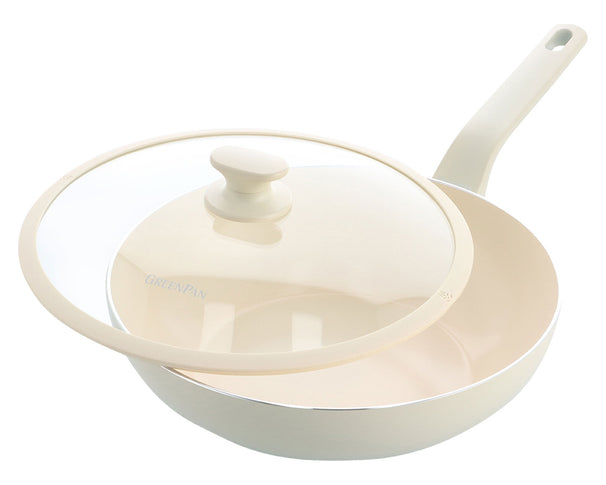 GreenPan Wokpande med låg Essence Pro Clay ø 28 cm / 3,69 Liter - keramisk non-stick belægning