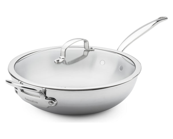 GreenPan Wokpande med låg Première Pro ø 30 cm / 4,74 Liter - uden non-stick belægning