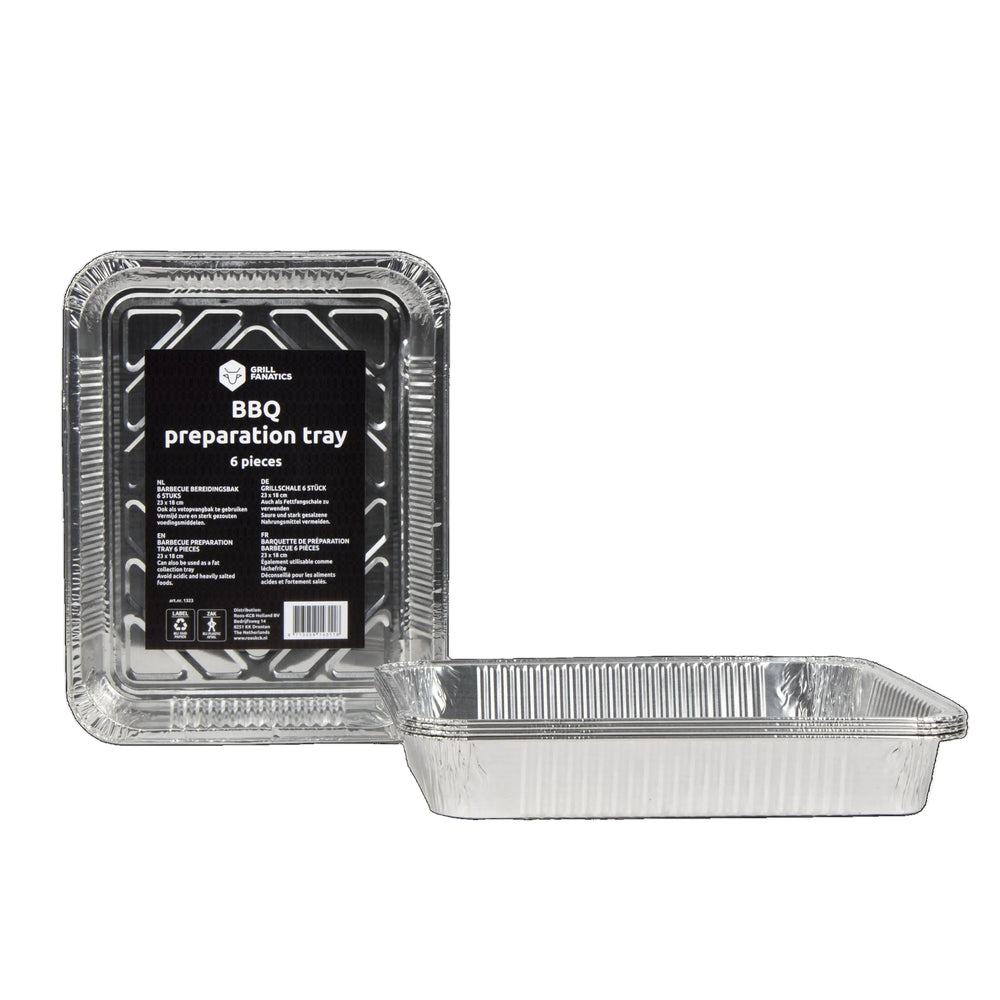 Cookinglife Grill BBQ Aluminium Bakjes / BBQ Grill Tray - 23 x 18 cm - 18 styk