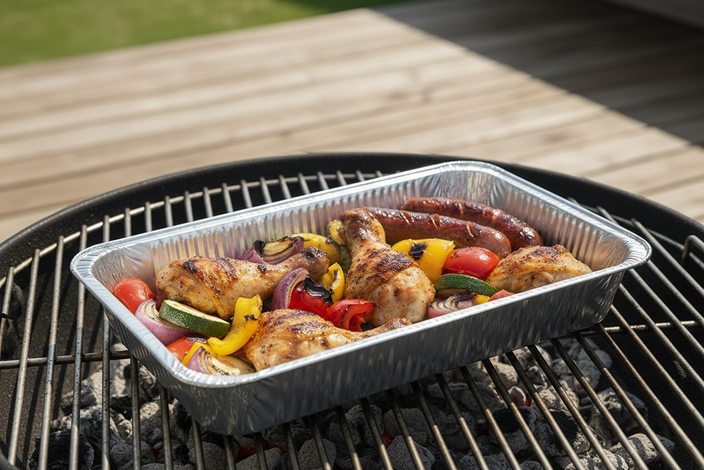 Cookinglife Grill BBQ Aluminium Bakker / BBQ Grill Tray - 34 x 21 cm - 18 stk.