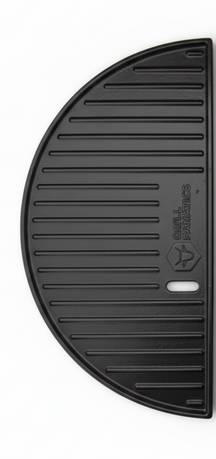 Cookinglife Grill Halve Maan Grillplaat / Plancha Gietijzer - 2-zijdig - Egnet til 46 cm Kamado's