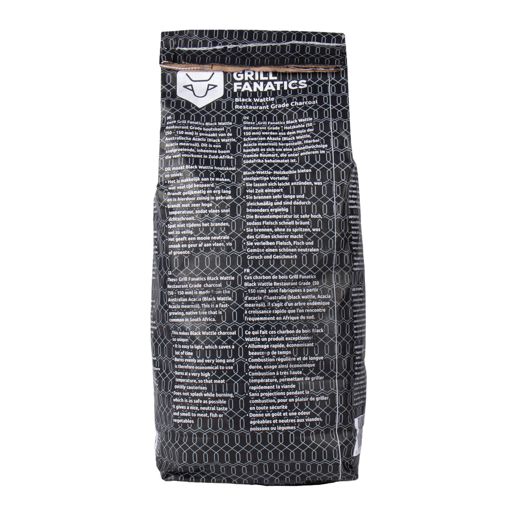 Cookinglife Grill Houtskool / Charcoal Black Wattle - 5 Kg - Restaurant kvalitet