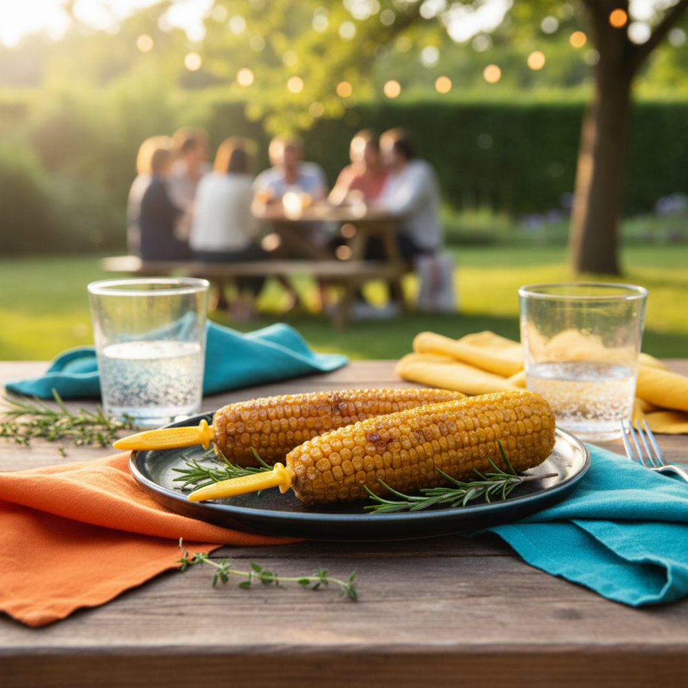 Cookinglife Grill Maiskolfholdere / Maisprikkere - RVS - 8 stk.