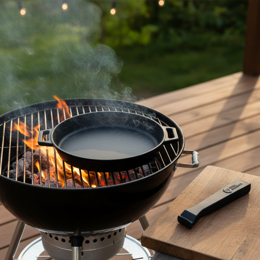Cookinglife Grill Stegepande / Skillet Gussejern ø 25 cm - Aftageligt håndtag