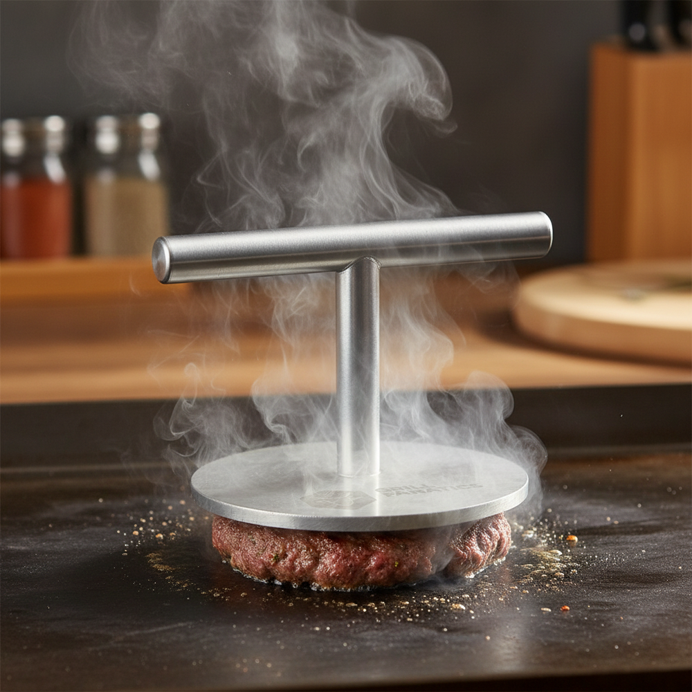 Cookinglife Grill Smashburger Kit / Smashburger Press, BBQ Spatel & Rub Shaker