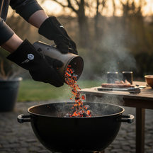 Cookinglife Grill BBQ Handsker / Ovnhandsker Sort Læder 500 °C - 2 stk.