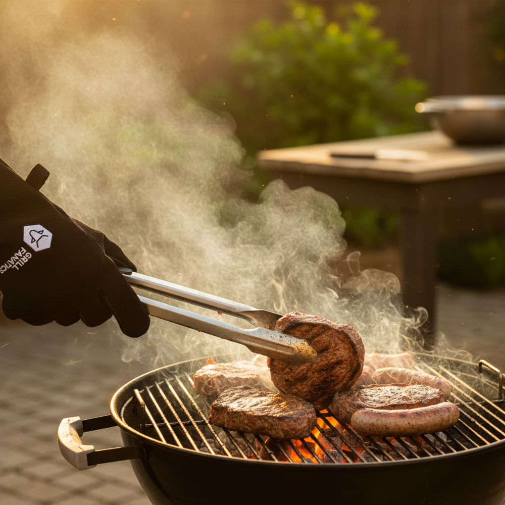 Cookinglife Grill BBQ Handsker / Ovnhandsker Sort Læder 500 °C - 2 stk.