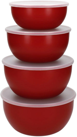 KitchenAid Opbevaringsbokse / Skåle Core Kejserød - med låg - 4 Styk