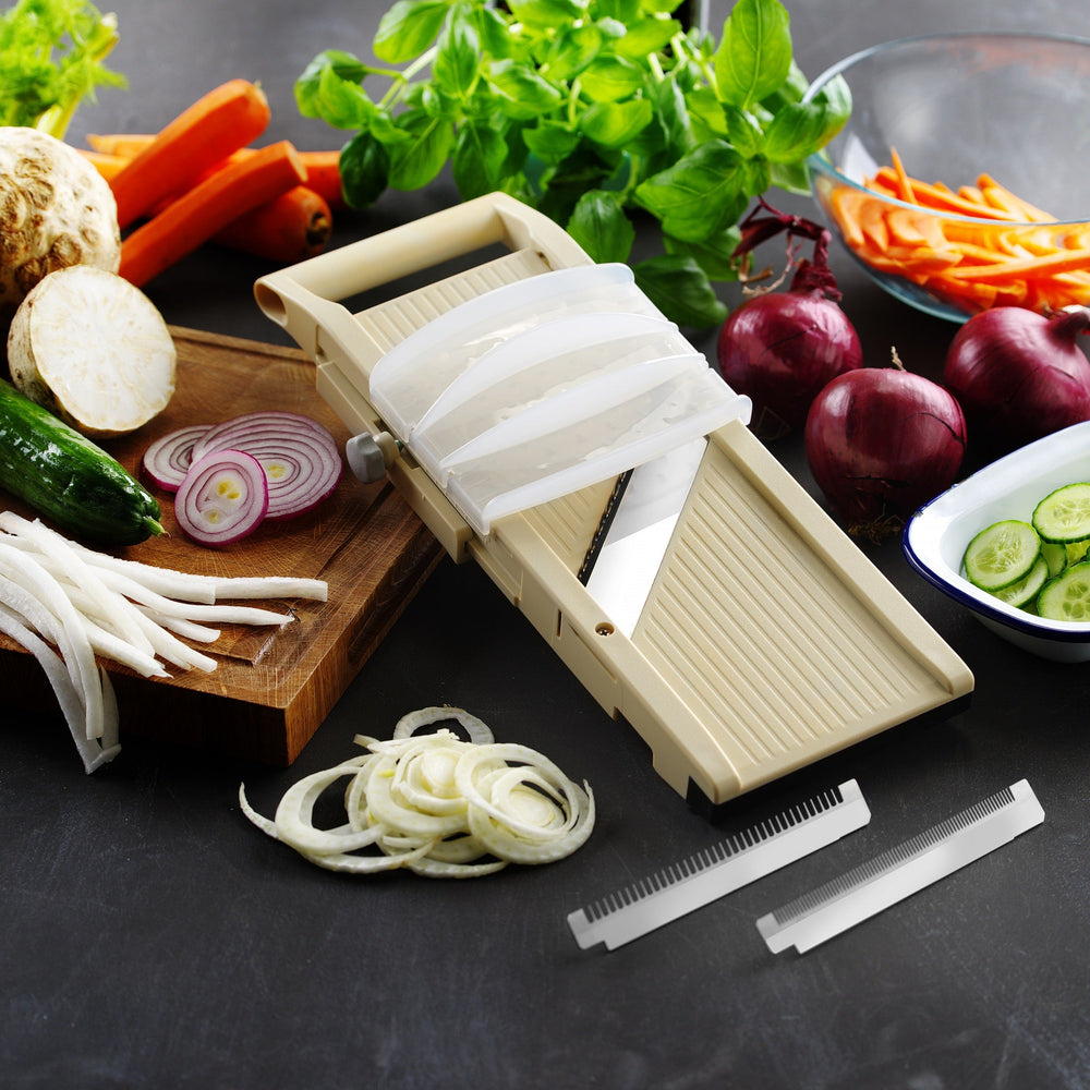 Hendi Japanse Mandoline - Groentesnijder - Keukensnijder - Shogun (inklusive 3 Julienne knive)