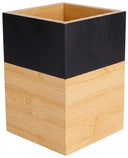 Cosy & Trendy Spatelpot Black & Wood - 10 x 10 x 14,5 cm