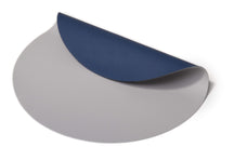 Cookinglife Placemats - Dobbelt så meget - Vegansk læder - Grå / Blå ø 38 cm - 6 Stykker
