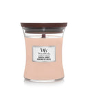 WoodWick Geurkaars Medium Coastal Sunset - 11 cm / ø 10 cm - Geurkaars i Glas - Houten Lont