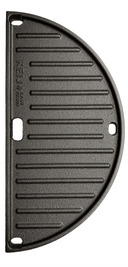 Keij Kamado Halve Maan Grillplade / Plancha Compact - Emaljeret Gussejern - 2-sidet - 33 cm - til 15 tommer Kamadoer - Universel