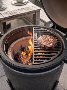Keij Kamado Halve Maan Rooster Compact - Emaljeret Gussejern - 33 cm - til 15 tommer Kamadoer - Universel