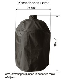 Keij Kamado BBQ Startersæt - Legend Large Black 21 inch - med Trækul, Tændblokke & Kolenmand