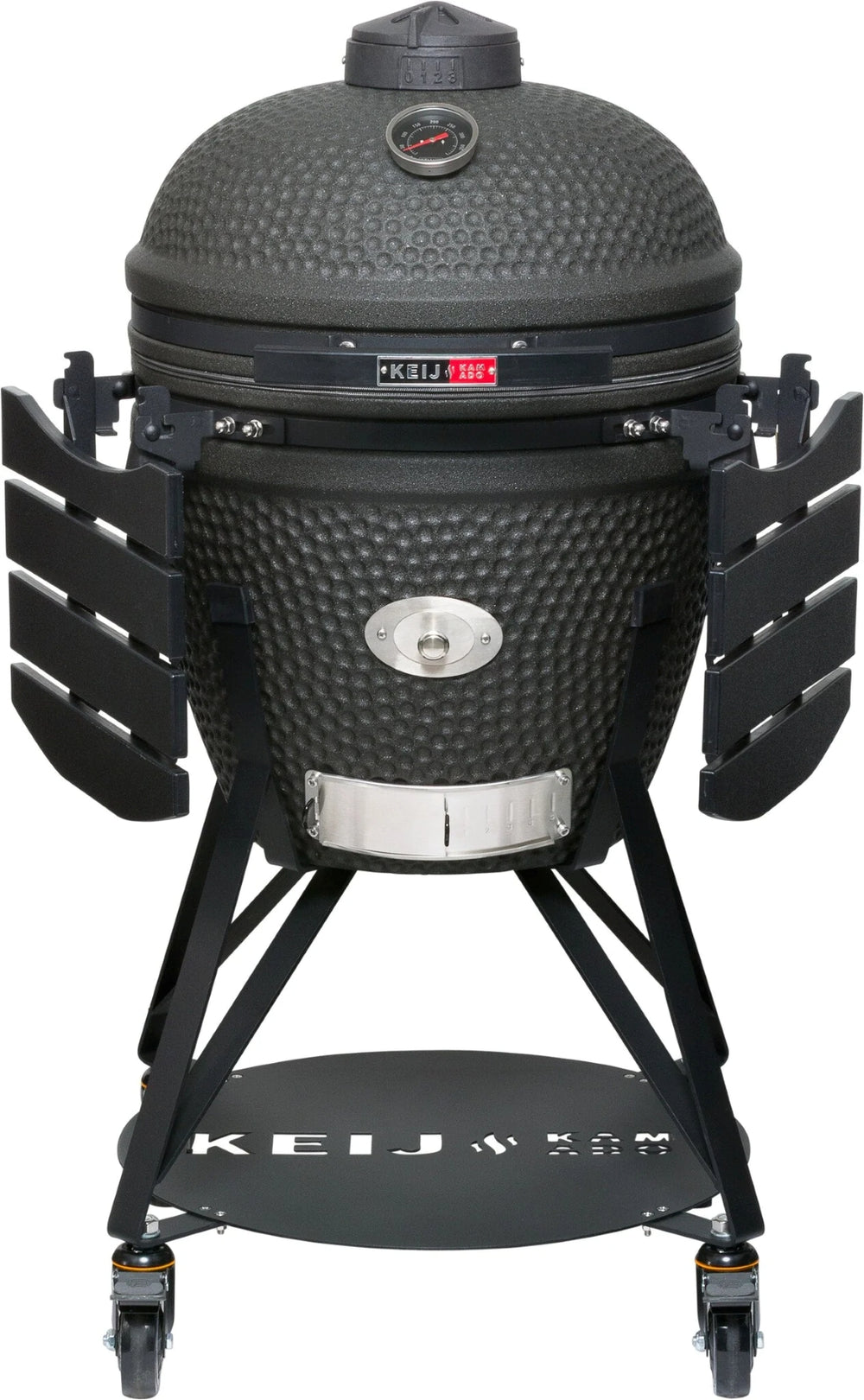 Keij Kamado BBQ Startersæt - Legend Large Black 21 inch - med Trækul, Tændblokke & Kolenmand