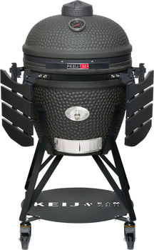 Keij Kamado BBQ Startersæt - Legend Large Black 21 inch - med Trækul, Tændblokke & Kolenmand