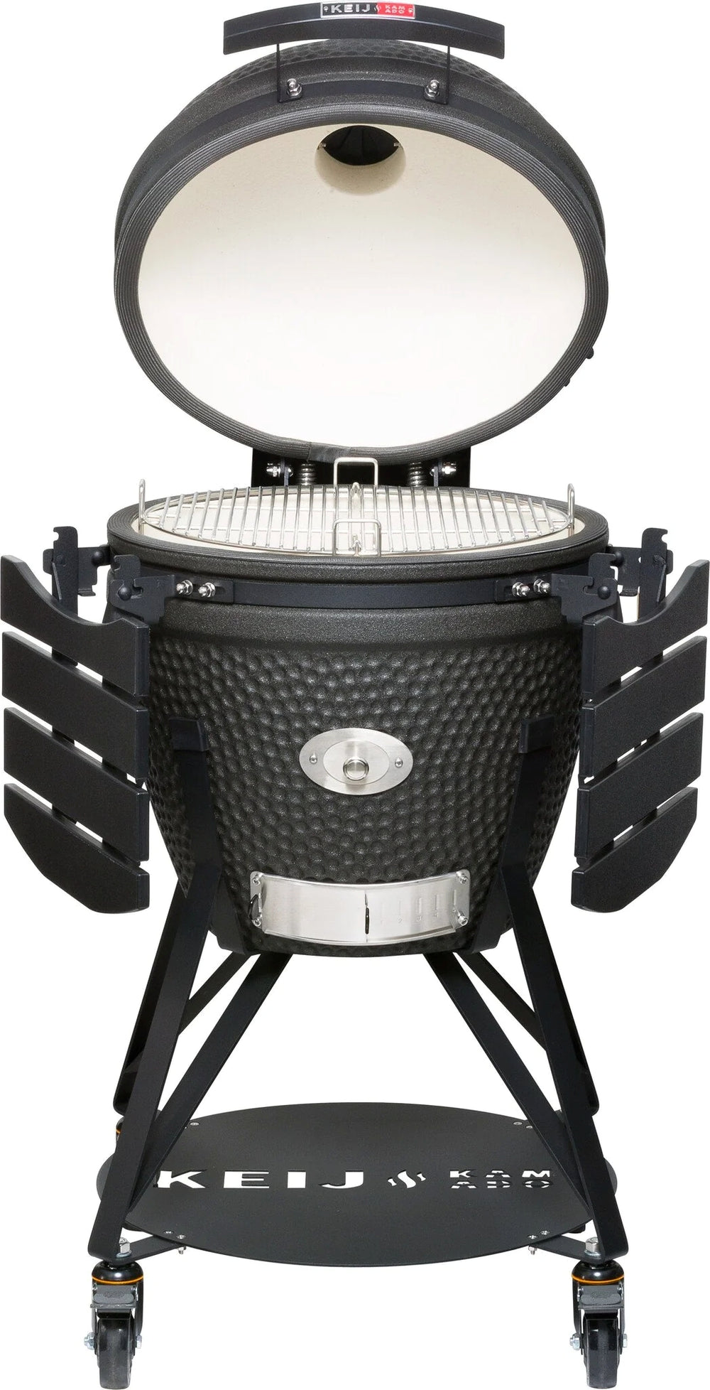 Keij Kamado BBQ Startersæt - Legend Large Black 21 inch - med Trækul, Tændblokke & Kolenmand