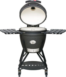 Keij Kamado BBQ Startersæt - Legend Large Black 21 inch - med Trækul, Tændblokke & Kolenmand