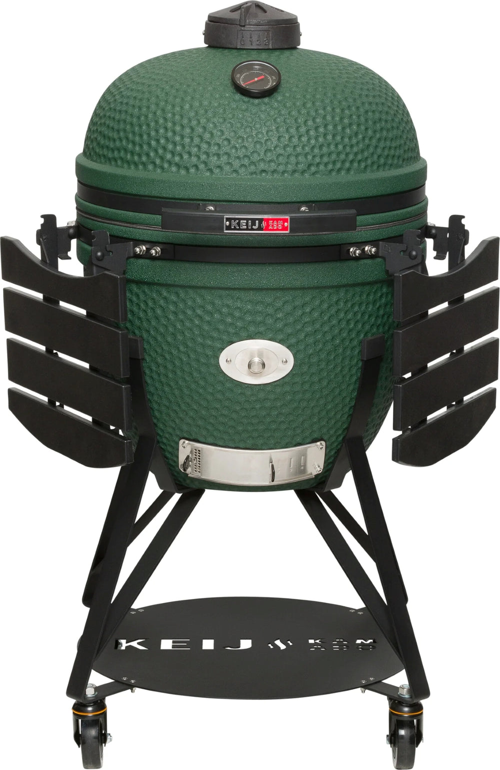 Keij Kamado BBQ Startersæt - Legend XL Green 23 tommer - med Trækul, Tændblokke & Kulkurv