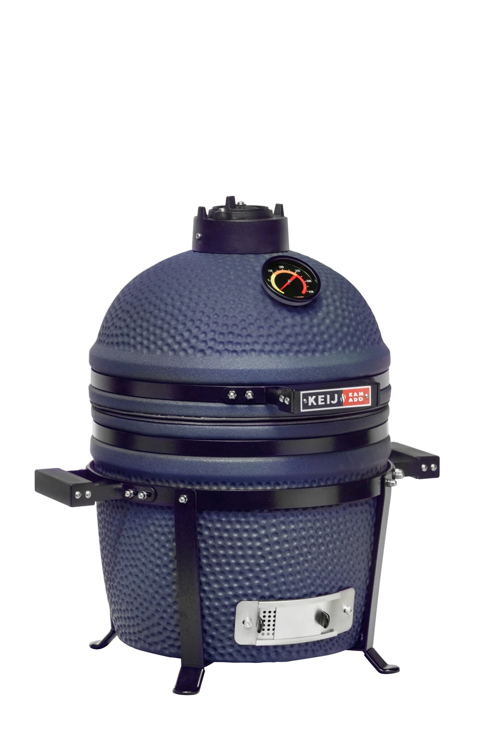 Keij Kamado BBQ Startersæt - Legend Compact Blue 15 tommer - med Trækul, Tændblokke & Kolenet