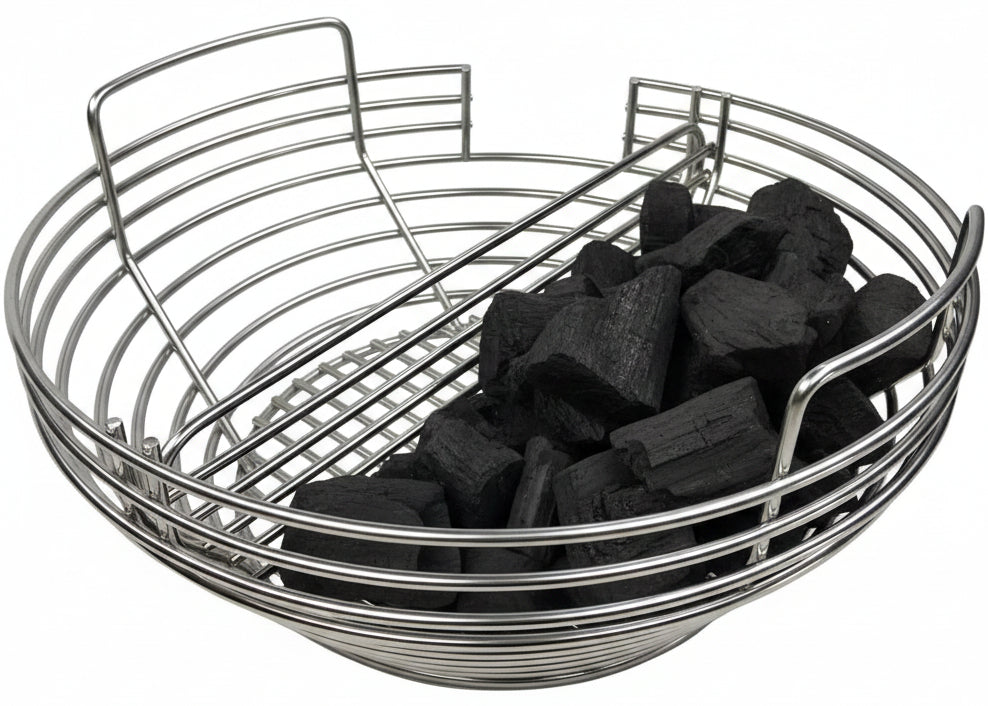 Keij Kamado BBQ Startersæt - Legend Large Black 21 inch - med Trækul, Tændblokke & Kolenmand
