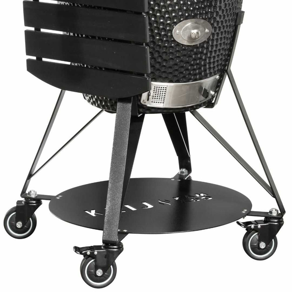 Keij Kamado BBQ Startersæt - Pro Large Black 21 inch - med Trækul, Tændblokke & Kulkurv