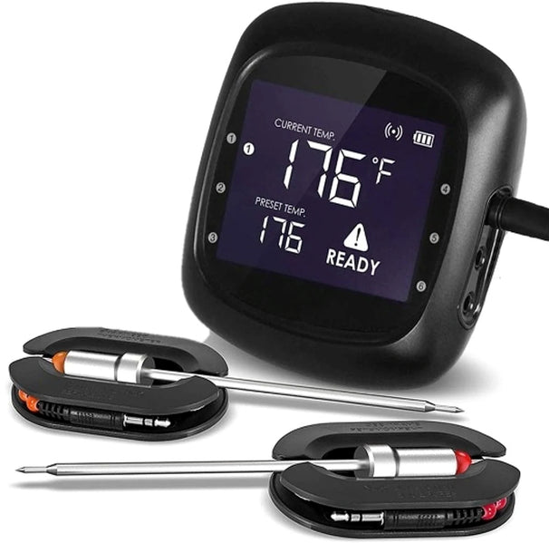 Keij Kamado BBQ Kødtermometer Bluetooth - 2 prober - 6 porte