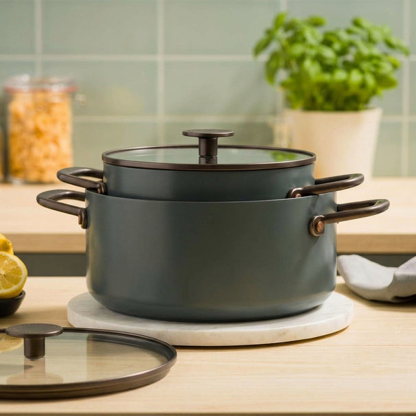 KitchenAid Gryde Advanced Juniper Black ø 24 cm / 4,9 Liter - keramisk non-stick belægning