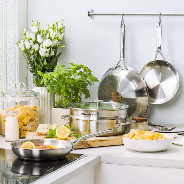 KitchenAid Stegepande Advanced Rustfrit Stål ø 20 cm - uden non-stick belægning