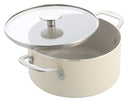 KitchenAid Gryde Aluminium Almond Cream ø 24 cm / 4,9 Liter - keramisk non-stick belægning