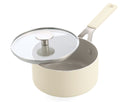 KitchenAid Kasserolle Aluminium Almond Cream ø 16 cm / 1,6 Liter - med låg - keramisk non-stick belægning