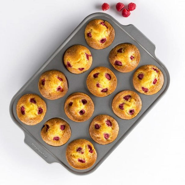 KitchenAid Muffinform Aluminized Steel - 12 muffins - 41 x 28 cm - keramisk non-stick belægning