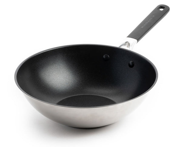 KitchenAid Wokpande Classic Rustfrit Stål ø 28 cm / 3,7 Liter - keramisk non-stick belægning