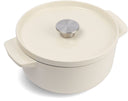 KitchenAid Stegegryde Støbejern Cream ø 22 cm / 3,3 Liter - emaljeret non-stick belægning