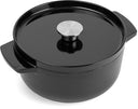 KitchenAid Stegegryde Støbejern Onyx Black ø 22 cm / 3,3 Liter - emaljeret non-stick belægning