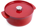KitchenAid Stegegryde Støbejern Empire Red ø 26 cm / 5,2 Liter - emaljeret non-stick belægning
