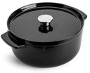 KitchenAid Stegegryde Støbejern Onyx Black ø 26 cm / 5,2 Liter - emaljeret non-stick belægning
